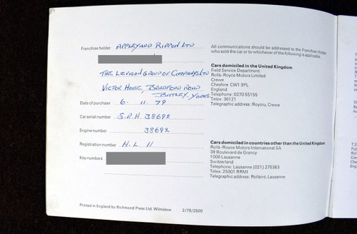 1979 Rolls Royce Silver Shadow II For Sale (picture 128 of 148)