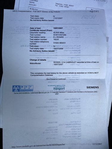 NO RESERVE - 1994 Rover 214 SE Cabriolet In vendita (immagine 185 di 204)