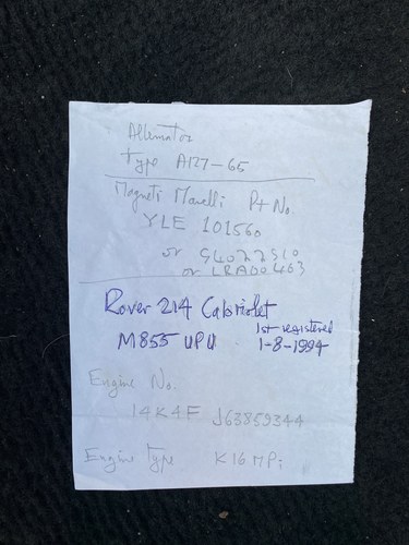NO RESERVE - 1994 Rover 214 SE Cabriolet In vendita (immagine 173 di 204)
