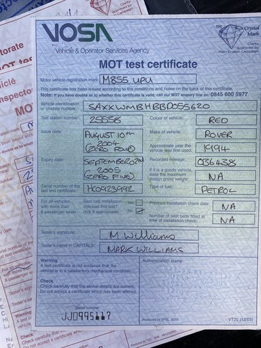 NO RESERVE - 1994 Rover 214 SE Cabriolet In vendita (immagine 170 di 204)