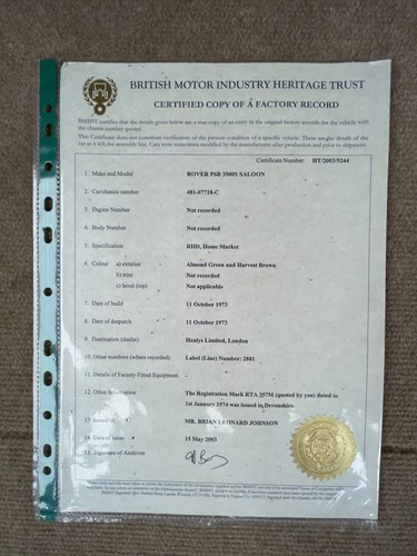 1974 Rover 3500S P6 Estourer For Sale (picture 168 of 177)