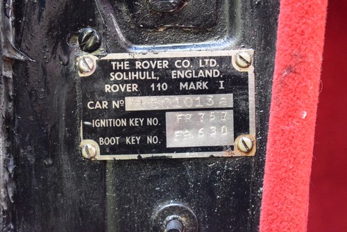 1963 Rover P4 110 In vendita (immagine 67 di 160)