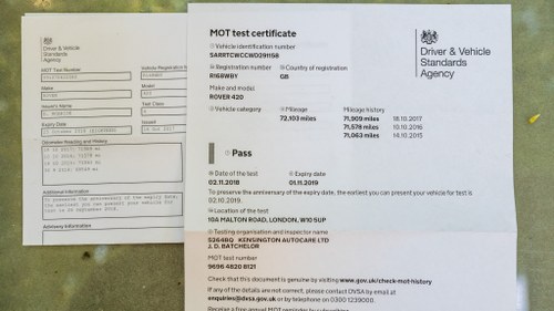 NO RESERVE - 1997 Rover 400 Te koop (foto 136 van 140)