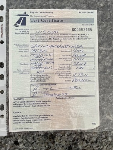 1991 Rover Mini Cooper Classic à vendre (picture 157 of 161)