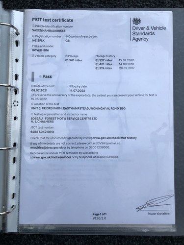 1990 Rover Mini Cooper RSP For Sale (picture 98 of 99)