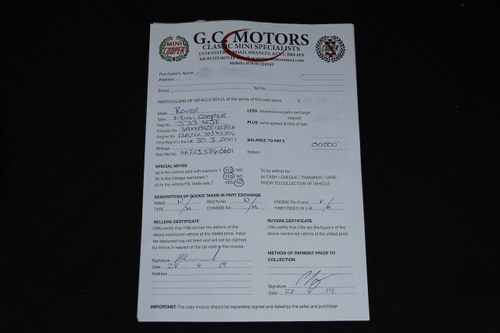 2000 Rover Mini Cooper Sport 500 In vendita (immagine 139 di 151)