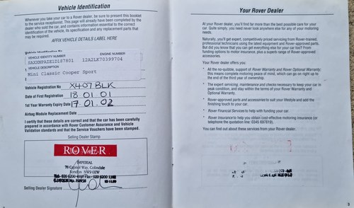 2001 Rover Mini Cooper Sport In vendita (immagine 107 di 117)