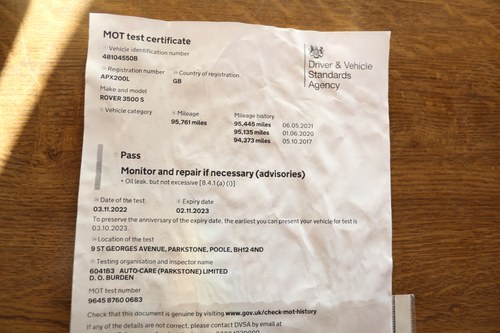 1972 Rover P6 3500S In vendita (immagine 106 di 111)