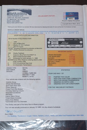 1968 Shelby Mustang GT350-H à vendre (picture 196 of 201)
