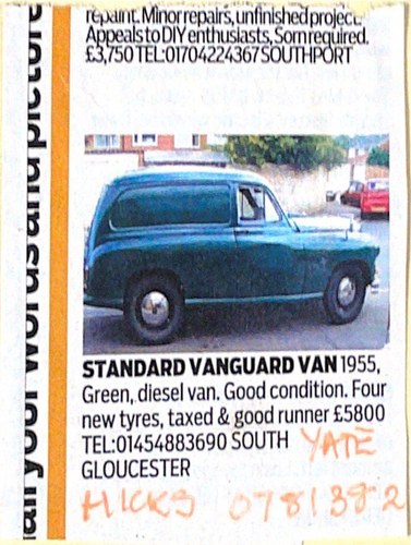 1955 Standard Vanguard Van à venda (imagem 64 de 73)