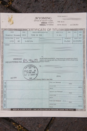 1919 Stanley 735B Steam Car LHD Te koop (foto 65 van 71)