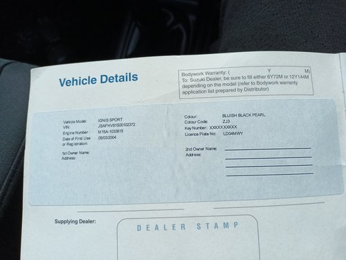 2004 Suzuki Ignis Sport For Sale (picture 149 of 149)