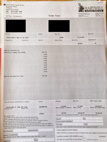 1998 Toyota MR2 T-bar (W20) For Sale (picture 214 of 252)