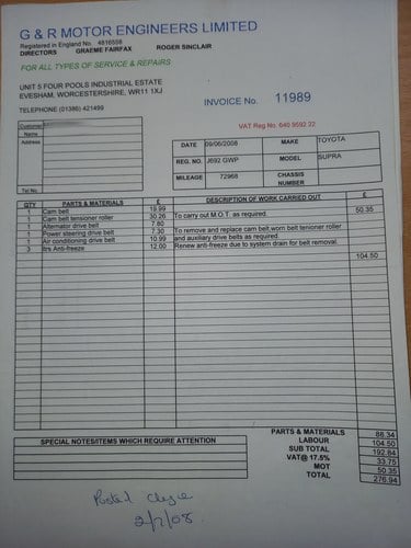 1992 Toyota Supra Mk3 3.0i Manual (A70) à vendre (picture 178 of 240)