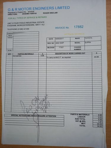 1992 Toyota Supra Mk3 3.0i Manual (A70) à vendre (picture 185 of 240)