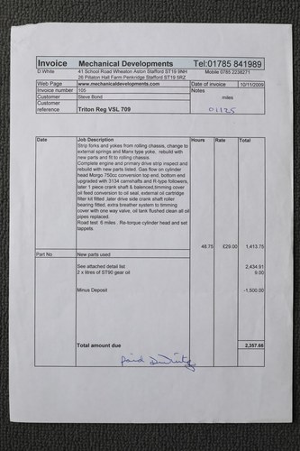 1954 Triton Pre-Unit 750cc Café Racer à vendre (picture 140 of 173)