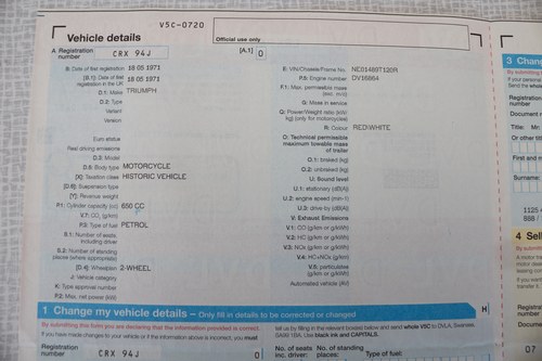 1971 Triumph Bonneville T120 In vendita (immagine 107 di 110)