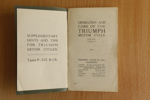 1927 Triumph Model P Te koop (foto 146 van 160)