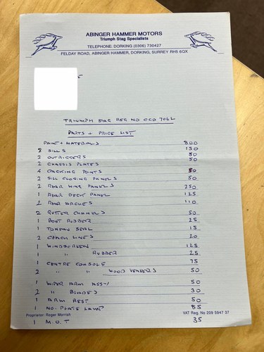 1972 Triumph Stag Mk1 Automatic For Sale (picture 81 of 90)