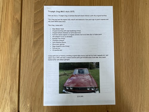 1975 Triumph Stag ‘Mk. 2’ In vendita (immagine 192 di 203)