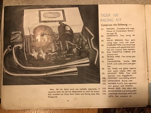 1952 Triumph Tiger 100 with Complete Racing Kit zum Verkauf (Bild 22 von 27)