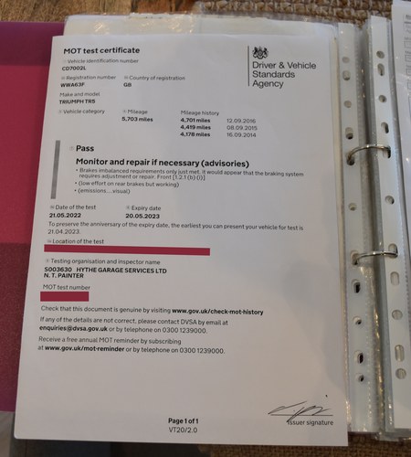 1968 Triumph TR250 à vendre (picture 94 of 95)