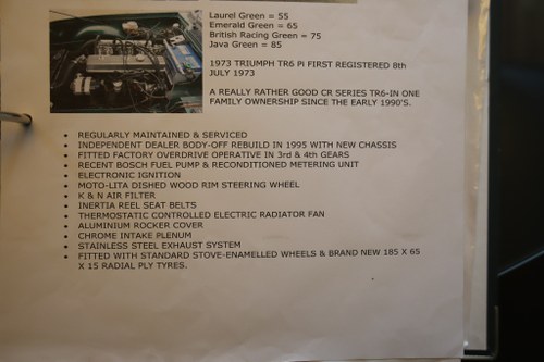 1973 Triumph TR6 PI En venta (imagen 117 de 155)