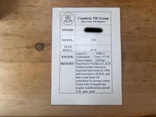 1972 Triumph TR6 Overdrive For Sale (picture 215 of 231)