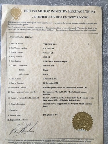 1972 Triumph TR6 (LHD) In vendita (immagine 106 di 117)