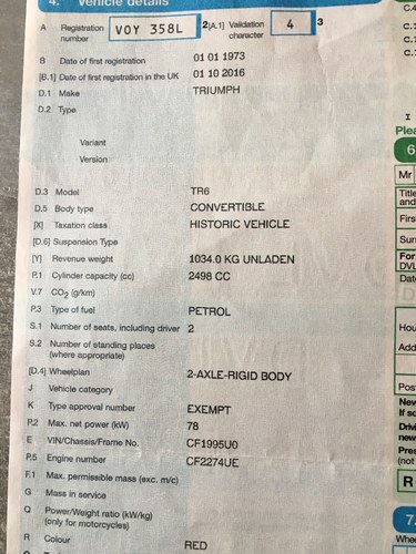 1972 Triumph TR6 (LHD) In vendita (immagine 114 di 117)