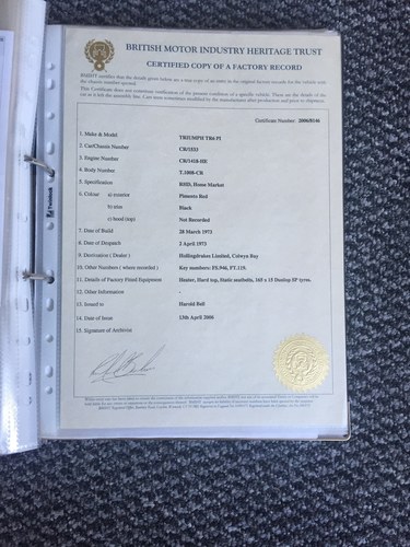 1973 Triumph TR6 For Sale (picture 123 of 131)