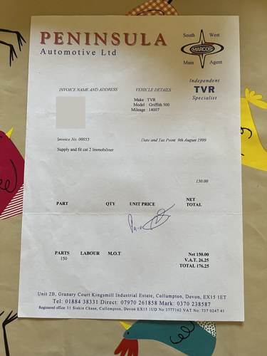 1993 TVR Griffith zum Verkauf (Bild 217 von 221)