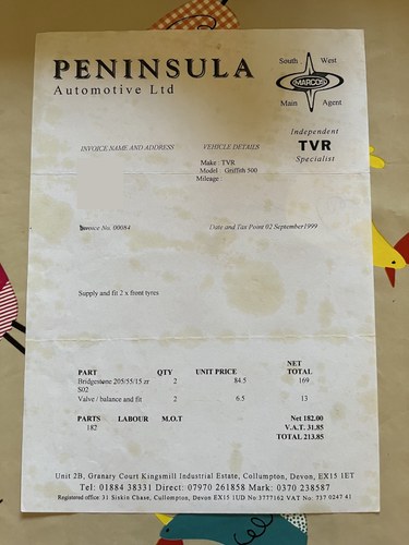 1993 TVR Griffith zum Verkauf (Bild 216 von 221)