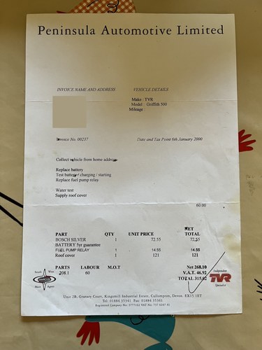 1993 TVR Griffith zum Verkauf (Bild 212 von 221)