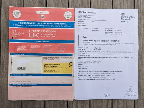 1996 TVR Griffith 500 zum Verkauf (Bild 175 von 187)