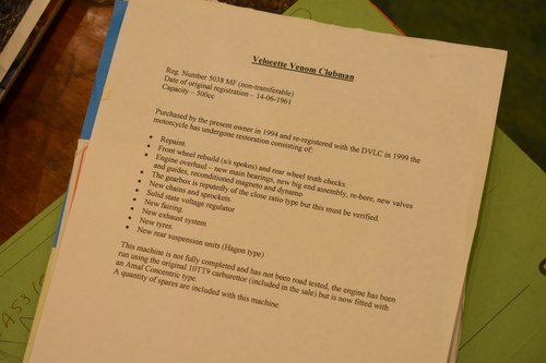 1961 Velocette Venom Clubman For Sale (picture 77 of 83)