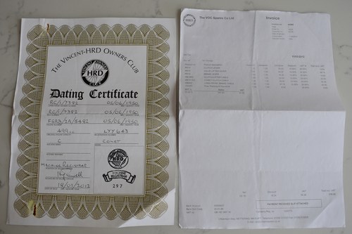 1950 Vincent Comet à vendre (picture 102 of 106)