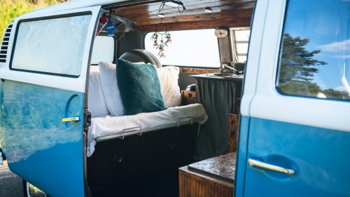 1977 Volkswagen T2 Camper Bay Window LHD ‘Smurf’ à vendre (picture 109 of 145)