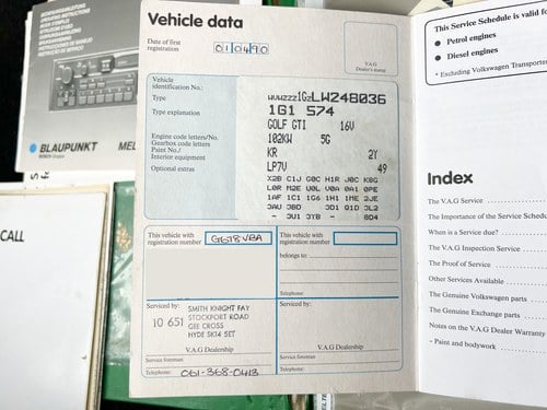 1990 Volkswagen MK2 Golf Gti 16V GTI Engineering RE2000 In vendita (immagine 177 di 186)