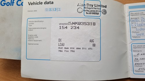 1992 Volkswagen Golf GTI Mk 1 Rivage Cabriolet à vendre (picture 106 of 108)