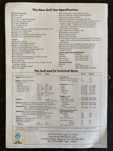 1989 Volkswagen Golf Van zum Verkauf (Bild 137 von 142)
