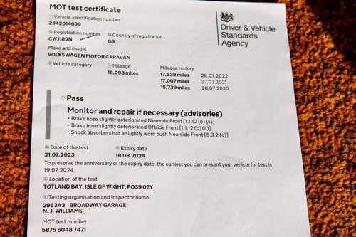 1974 Volkswagen Type 2 Campervan For Sale (picture 109 of 115)