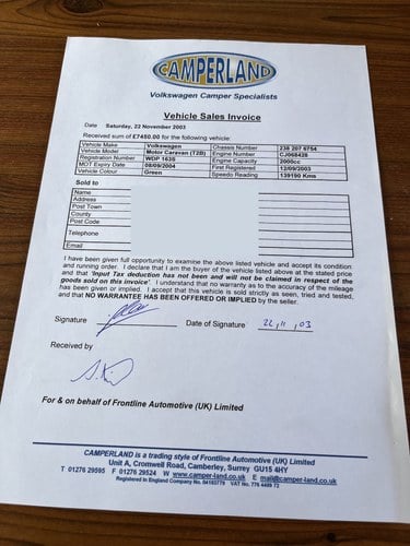 1978 Volkswagen T2 Bay Window Westfalia Campervan For Sale (picture 239 of 250)