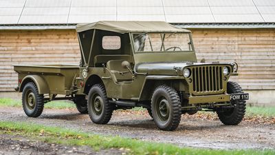 1942 Willys MB Jeep and Artillery Trailer