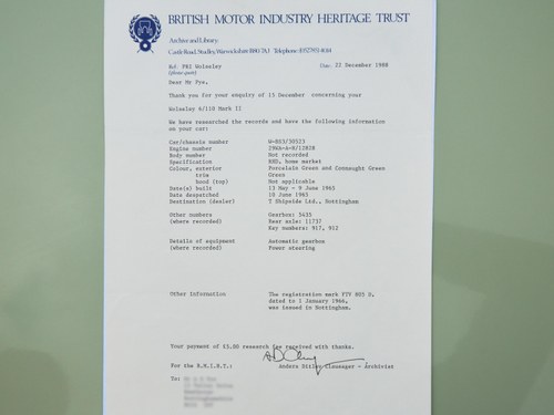 1966 Wolseley 6/110 For Sale (picture 156 of 159)