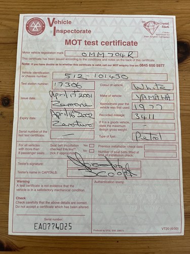 1977 Yamaha DT250 In vendita (immagine 121 di 130)