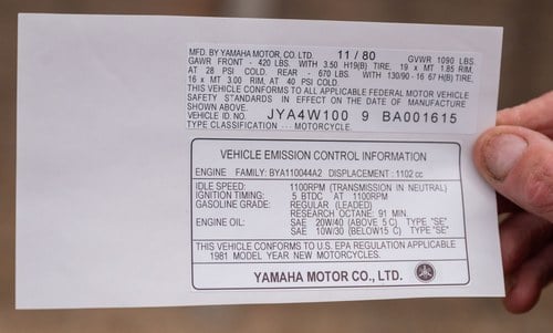 1981 Yamaha XS1100 Midnight Special zum Verkauf (Bild 63 von 149)