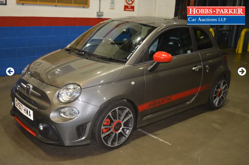 2017 Abarth 595 Turismo 20,889 Miles for auction 25th For Sale by Auction