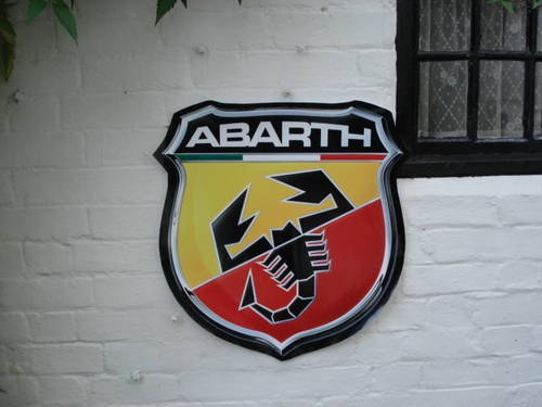 Abarth repro 2ft garage wall sign For Sale