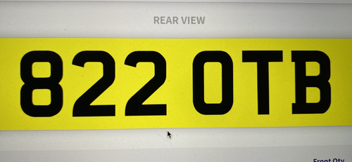 Picture of 822OTB REG NUMBER ON RETENTION CERT READY TO TRANSFER